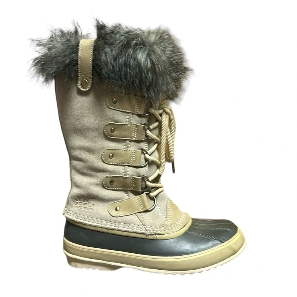 Sorel‎ Joan of Arctic Boots Women’s 7 Waterproof Warm Winter Outdoors in Oatmeal